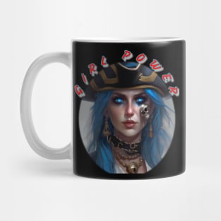 Girl power Retro pirate girl Mug